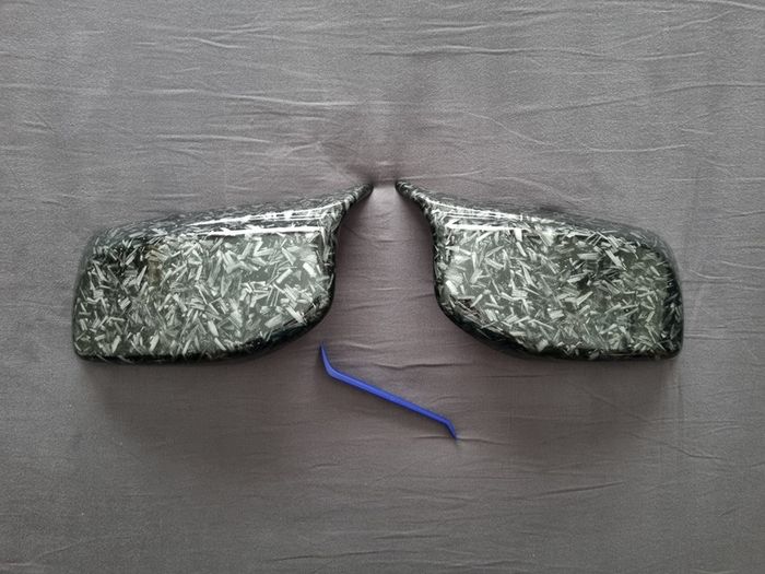 BMW 5 Series E60 E61 M Style Forged Carbon Look Mirror Covers Brand New
