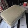 Footstool Green velvet vintage style footstool Image 3