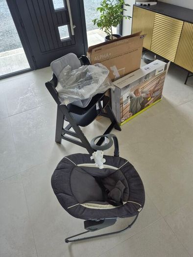 Hauck high chair and bouncer