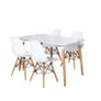 Nordic Rectangle Dining Table & 4 Chairs - Stylish & Compact Image 4