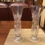Two Galway Crystal vasesFURTHER  REDUCED in perfect condition , as just displayed .height is 9 inches . Image 6