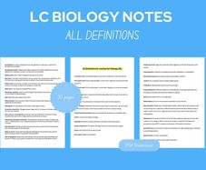 Leaving Cert Biology All Definitions