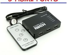 HDMI 5 Port Selector Switcher Splitter Switch Hub with Remote 1080p for HDTV PS3