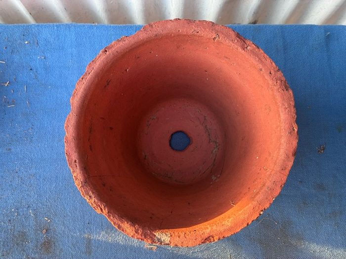 2 terracotta pots and 1 plastic hanging basket