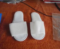 Unisex Towelling Flat Slippers/Mules for Sale