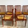 6 Vintage Mid Century Teak Dining Chairs Image 2