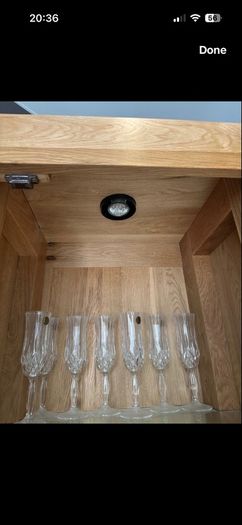 Solid oak glass cabnet