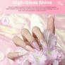 Gel Nail Polish Kit Starter with U V Lamp Portable LED Dryer Lamp, 6 Colors Soak Off Pastel Pink Gel Nail Polish Set/Gel Top & Base Coat/Essential Manicure Tools Nail Art Kit Image 3