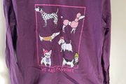 Purple long sleeve top with dogs 6-7