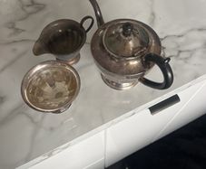 silver plated teapot set