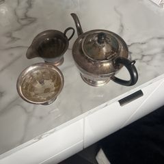 silver plated teapot set