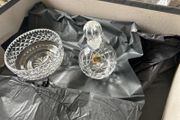 Cavan crystal perfume bottle and bowl