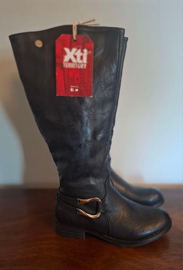 XTI Black Ladies Boots BNWT Postage Cost Included