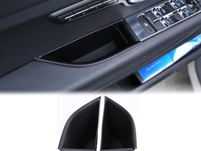 Free Tracked Postage! For Rage Rover Evoque 2016 2017 Car Plactic Black Door Storage Box Glove Container Holder Tray.