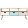 TV Cabinet 110x35x48 cm Solid Mango Wood Image 4