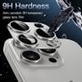 Camera Lens Protector for iPhone 15 Pro 6.1-Inch and iPhone 15 Pro Max 6.7-Inch, Full Coverage 9H Clear Tempered Glass. Image 6