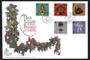 2001 Isle of Man Christmas: Decorations by Isle of Man Floreat workshops Commemorative Stamps First Day Cover (FDC)