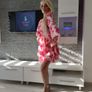 Light pink batwing sleeve dress Image 3