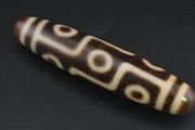 Antique Himalayan Tibetan 9 Eyes Agate Dzi Bead Amulet Pendant