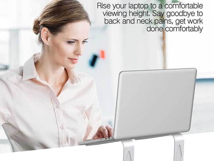 Laptop Stand for Desk, Metal Laptop Riser Holder, Removable Notebook Stand Ventilated Cooling Computer Stand Compatible with 10-15.6 Laptops
