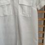 dress bnwt H&M white linen dress oversized uk 6 fit 8/10 shirt dress Image 5