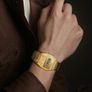 CASIO A1100GV-9JF PREMIUM Series full steel gold IP wristwatch New with tabs Image 4