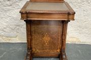 Victorian Burr Walnut Davenport Writing Desk.