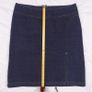 Tara Jarmon Dark Wash Indigo Navy Blue Denim Contrast Stitch Side Slit Mini Skirt 14UK/42EU Image 9