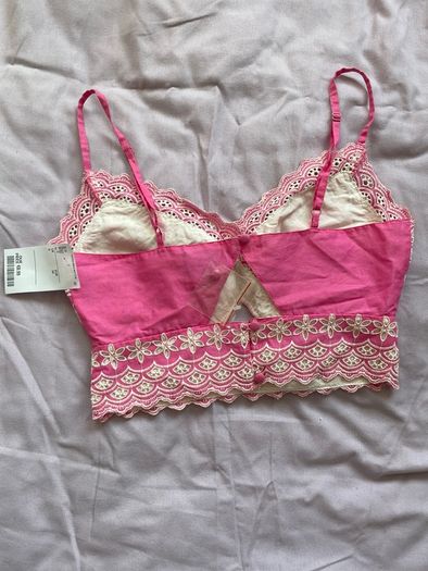 topshop pink crop top