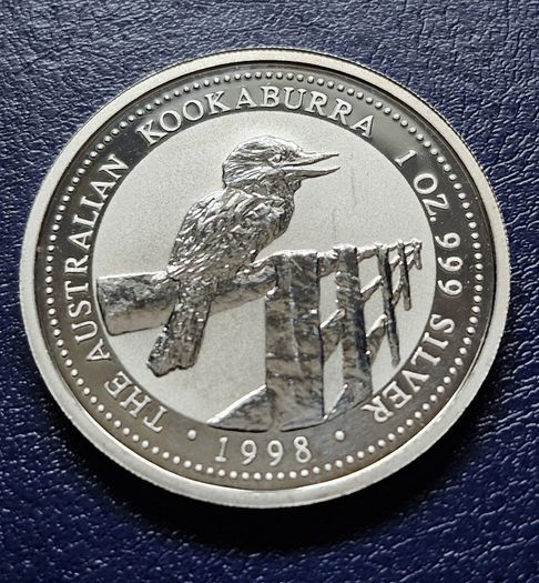 Australia 1998 Kookaburra 1 Oz Silver 1 Dollar