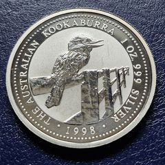 Australia 1998 Kookaburra 1 Oz Silver 1 Dollar