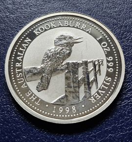 Australia 1998 Kookaburra 1 Oz Silver 1 Dollar