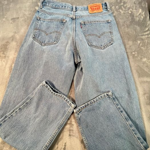Levis 560 Mens Jeans W32 L30 Light Blue Denim Relaxed Fit Zip Fly