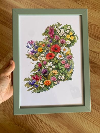 Floral Ireland Art Print