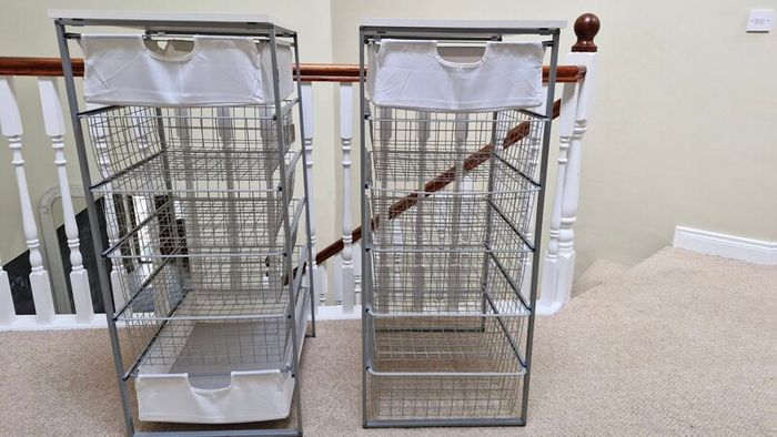 TWO IKEA Metal 6 drawer basket units