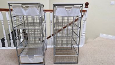TWO IKEA Metal 6 drawer basket units