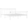 Bed Frame White Metal 160x200 cm Image 2