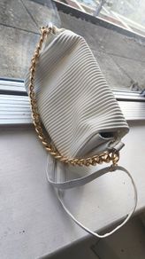 White Primark Pleated Bag