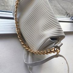 White Primark Pleated Bag