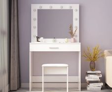 Modern Dressing Table with Mirror + Lights (FREE POSTAGE)