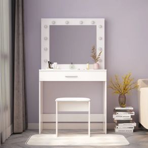 Modern Dressing Table with Mirror + Lights (FREE POSTAGE)
