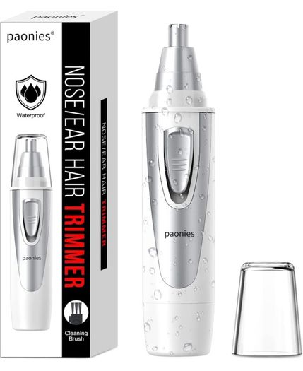 Ear and Nose Hair Trimmer Clipper, 2022 Professional Painless Eyebrow & Facial Hair Trimmer for Men Women, Battery-Operated Trimmer with IPX7 Waterproof, Dual Edge Blades for Easy Cleansing (FREE POSTAGE)