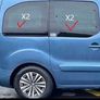 Darks factory tinted rear bonded windows to suit Peugeot Partner Tepee, Citroen Berlingo multispace - will fit 2008-2019 models Image 3