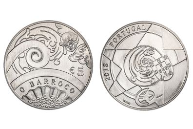 Portugal 5 Euro Commemorative Coin 2018 - The Baroque. Uncirculated.