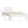 Bed Frame White Solid Pine Wood 90x200 cm Image 7