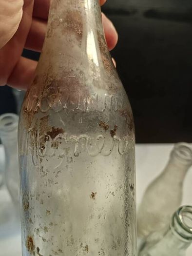 11 X Vintage Irish Clear Glass Bottles