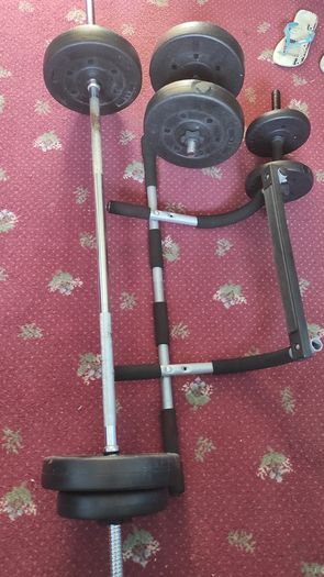HOME GYM SET 27.5kg Plates + 12kg Kettlebell 40