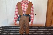 Vintage Action Man cowboy uniform and flocked hair figure