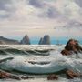 Bruno di Giulio 1943-Capri Oil painting on canvas