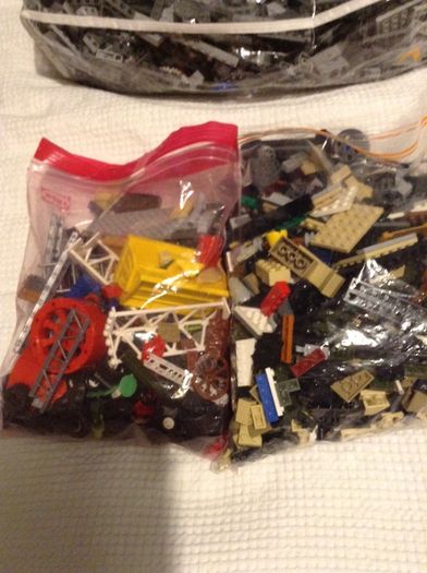 Lego bricks and parts